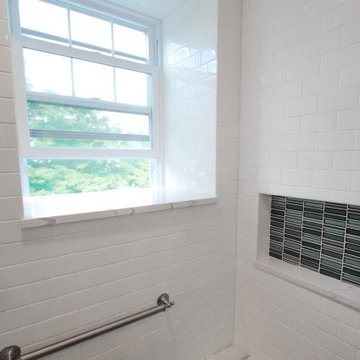 Cerulean Swell Mosaic Tile Accent and Deep Window