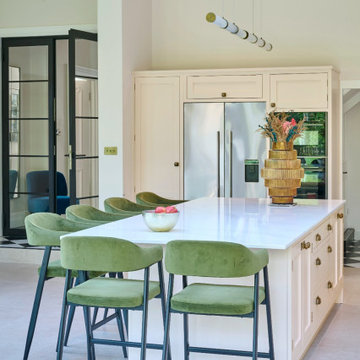 Light Pink Shaker Kitchen in Dulwich