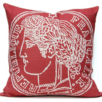 French Coin Pillow, Watermelon
