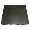 Rubber-Cal "Revolution" Interlocking Floor-5/8x36x36-inch Rubber Tiles-Black
