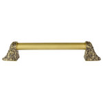 Notting Hill Decorative Hardware - Florid Leaves Appliance Pull, Antique Brass, 16", Plain - Screws Included: Yes
