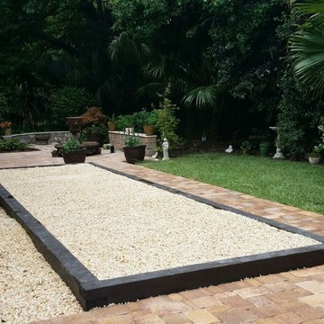 Pool with Bocce Ball Court