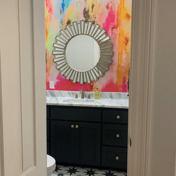 Abstract Powder Room Wallpaper