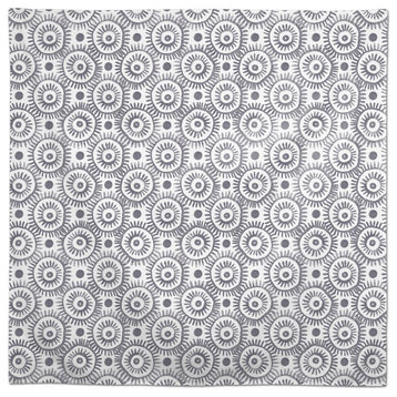 Boho Circles Dark Gray 58x58 Tablecloth