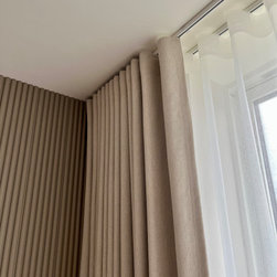 Cotton curtains in a wave system - Curtains