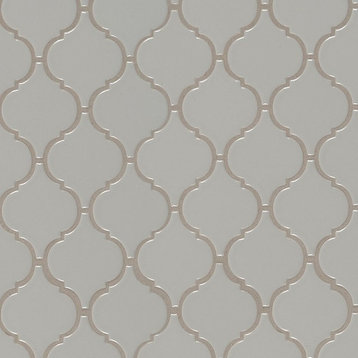 Gray Glossy Arabesque Mosaic, Sample