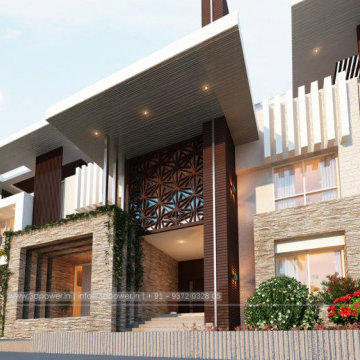 Front elevation of bungalow by 3d power