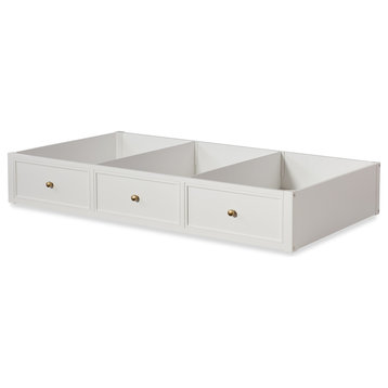 Rachael Ray Home Chelsea Trundle/Storage-Drawer, White/ Gold 7810-9500