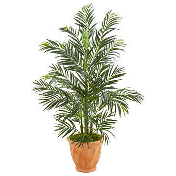 4' Areca Palm Artificial Tree in Terra-cotta Planter UV Resistant