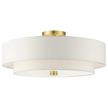 Satin Brass Timeless, Transitional, Versatile, Semi Flush