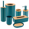 Blue Toilet Brush and Holder Set PADANG Bamboo