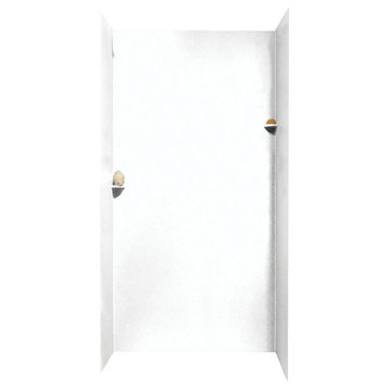 Swan 36x48x96 Solid Surface Shower Wall Surround, White