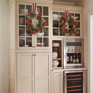 Fieldstone Cabinetry Inset Kitchen in Maple finished in Stone