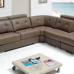 Emma Sectional Sofa with Sleeper by ESF Furniture - Sectional Sofas