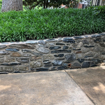 Rebuild and Restoration of Field Stone Driveway Walls in Spring Valley, DC