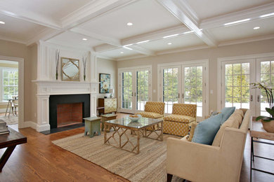 Family room - transitional family room idea in Boston
