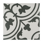 9.75"x9.75" Art Porcelain Floor/Wall Tiles, Set of 16, White