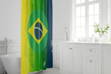 Rideau de douche drapeau du brésil