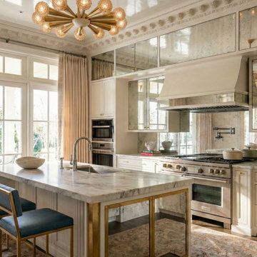 "Maison Lumière" Hollywood Regency Kitchen meets Modern Glamour #interiordesign