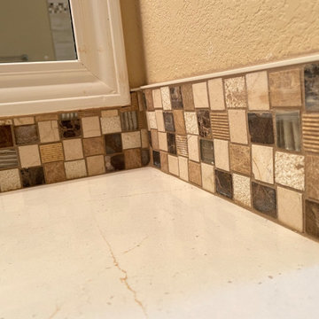 MASTER BATHROOM - Remodel Shower / Tub / Vanity Counter 12 x 24 Tile / Quartz