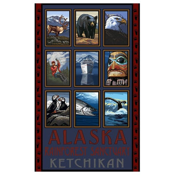 Paul A. Lanquist Alaska Rainforest Sanctuary Ketchikan Art Print, 24"x36"