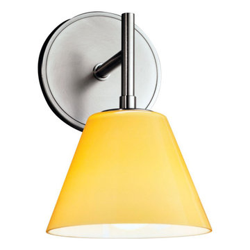 Ilex AMB-WM-AM-AB-IN Amber Wall Sconce Light. Incandecent. Amber Glass Diffuser.