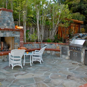 Bluestone Fireplace and BBQ, and Patio