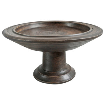 Consigned Vintage Java Pedestal Tray, Small