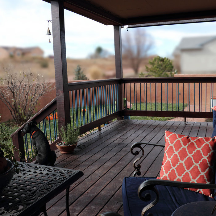 Mountain style deck photo in Denver
