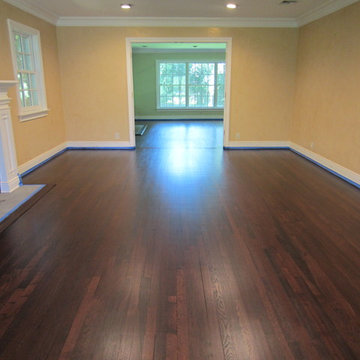 Manhasset Munsey Park home - Red Mahogany stain and Bona Traffic HD Satin!