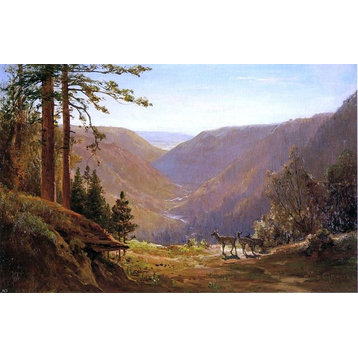 Thomas Hill A Valley With Deer Wall Decal