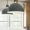 Hinkley Argo 14" Small LED Pendant Light, Lacquered Brass + Sage Green shade