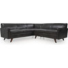Milo Mid-Century Sectional - Charcoal