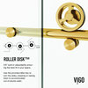 VIGO 48"x76" Elan Cass Aerodynamic Frameless Sliding Shower Door, Matte Brushed