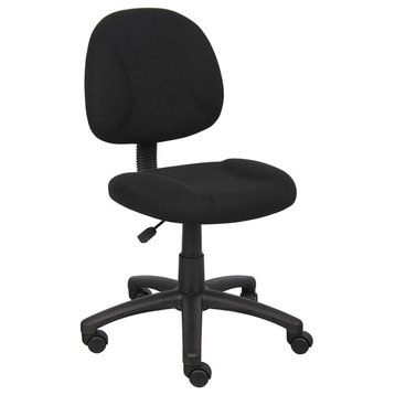 Boss Office Products Adjustable DX Fabric Posture Office Chair in Black