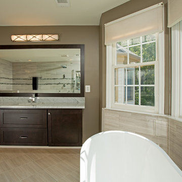 A Modern Spa Like Master Bathroom in McLean VA