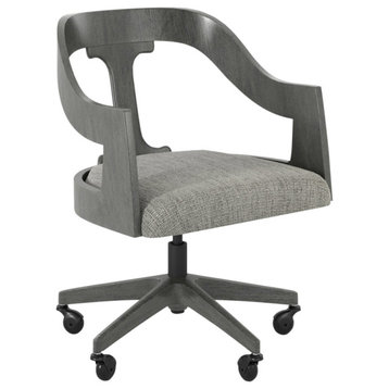 Crescent Desk Chair, Argento