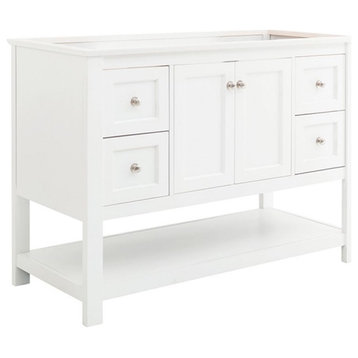 Fresca Manchester 48" 4-drawer Traditional Wood Bathroom Cabinet in White