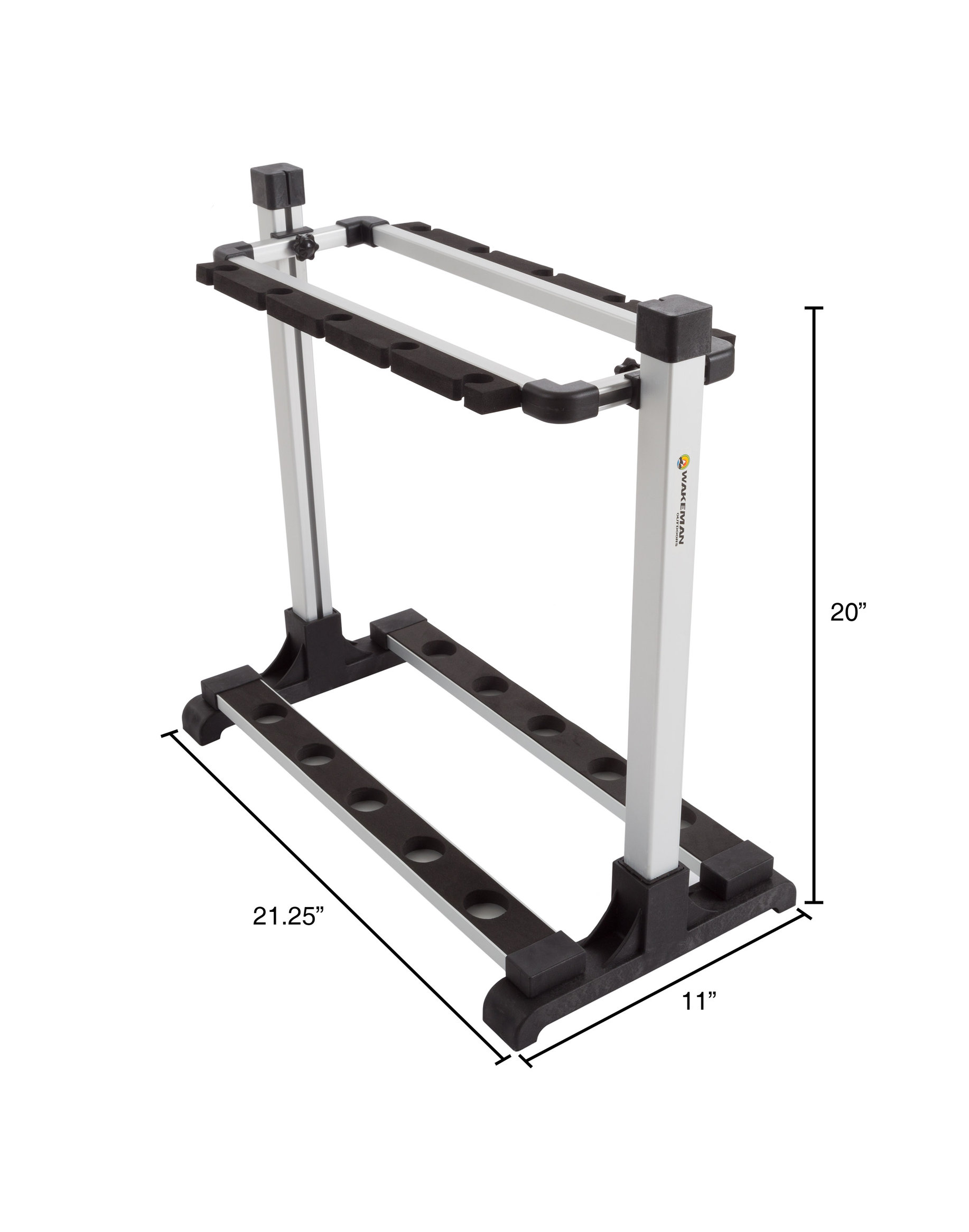 Stand Out Rod Rack Fishing Rod Rack, Aluminum Organizer Stand by Wakeman Outdoors, 10 Rods ...