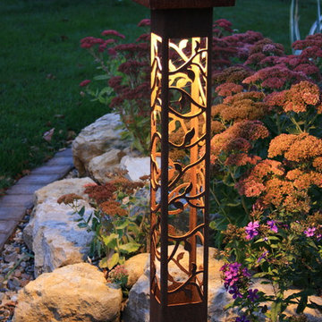 Vine 4x4 Bollard by driveway