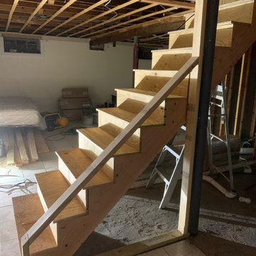 Custom Basement Staircase - Work in Progress