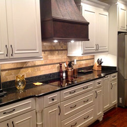 Painted kitchen with Hickory Island - Products