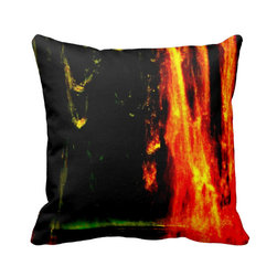 "Water - Fire Spurts" JTG Art Pillow - Decorative Pillows