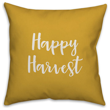 Happy Harvest in Mustard 18x18 Throw Pillow