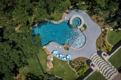 Inspiration for a tropical pool remodel in Dallas