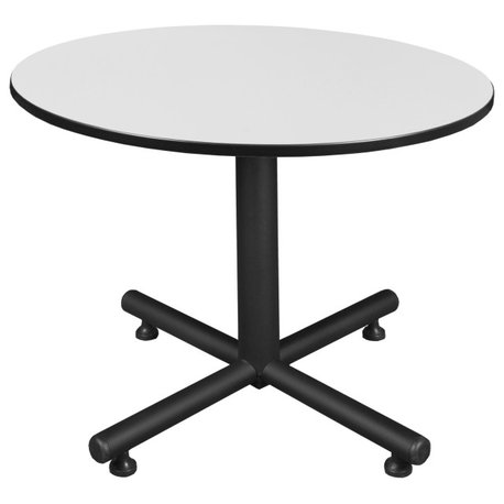 Regency Kobe 48 in. Round X-Base Breakroom Table- White