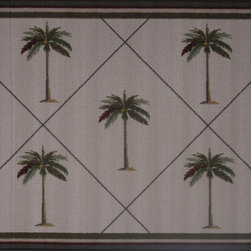 LA Rug Inc - Palm Fronds Rug, Multi-Color, 39"x58" - Area Rugs