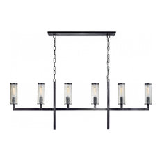 Liaison Linear Chandelier, 6-Light, Bronze, 62"W (KW 5203BZ-CRG CLR8L)