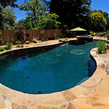 Natural Pool with Flagstone coping & patio