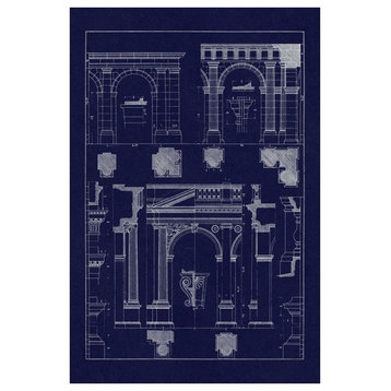 "Arcades (Blueprint)" Digital Paper Print by J. Buhlmann, 42"x62"